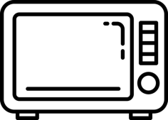 Big Microwave Contour Svg Vector, Free Vectors File